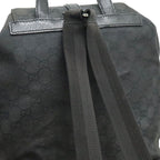 Gucci GG Canvas Jackie Line Backpack Leather Black Silver — view 5