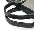 Chanel Deauville Tote GM Logo 2-Way Chain Shoulder Bag Canvas Leather Gray Black — view 4