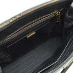 Prada Galleria Saffiano Tote Bag Leather Nero Black Gold — view 6