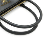 Prada Galleria Saffiano Tote Bag Leather Nero Black Gold — view 4