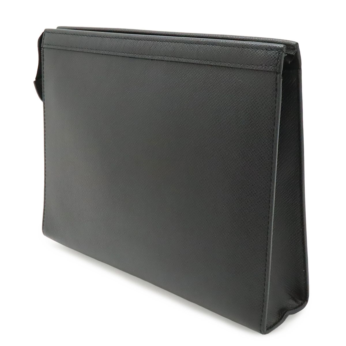 Louis Vuitton Taiga Pochette Voyage MM Clutch Calf Leather Noir Black — view 2