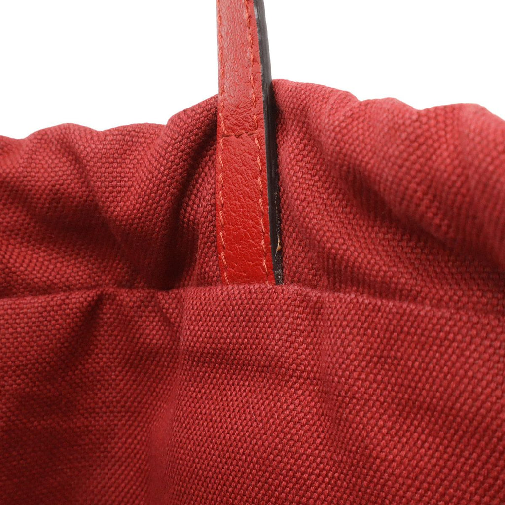 Gucci Print Tricolor Drawstring Backpack Canvas Leather Red Blue — view 7