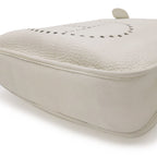 Hermes Evelyne I 1 GM Shoulder Bag Taurillon Clemence White Silver — view 3