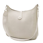 Hermes Evelyne I 1 GM Shoulder Bag Taurillon Clemence White Silver — view 2