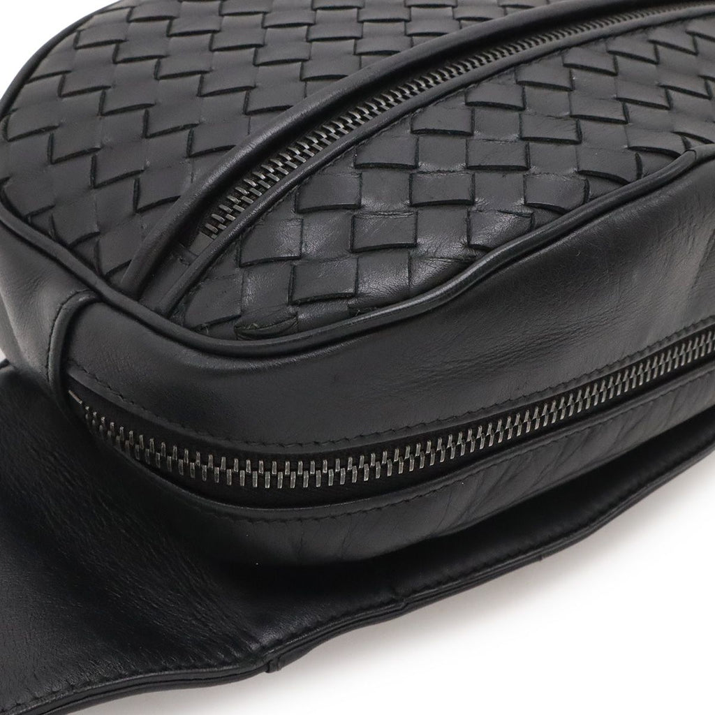 Bottega Veneta Intrecciato Belt Bag Waist Pouch Leather Black — view 3