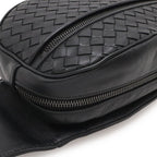 Bottega Veneta Intrecciato Belt Bag Waist Pouch Leather Black — view 3