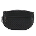 Bottega Veneta Intrecciato Belt Bag Waist Pouch Leather Black