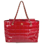 Chanel Shoulder Bag CC Logo Choco Bar Enamel