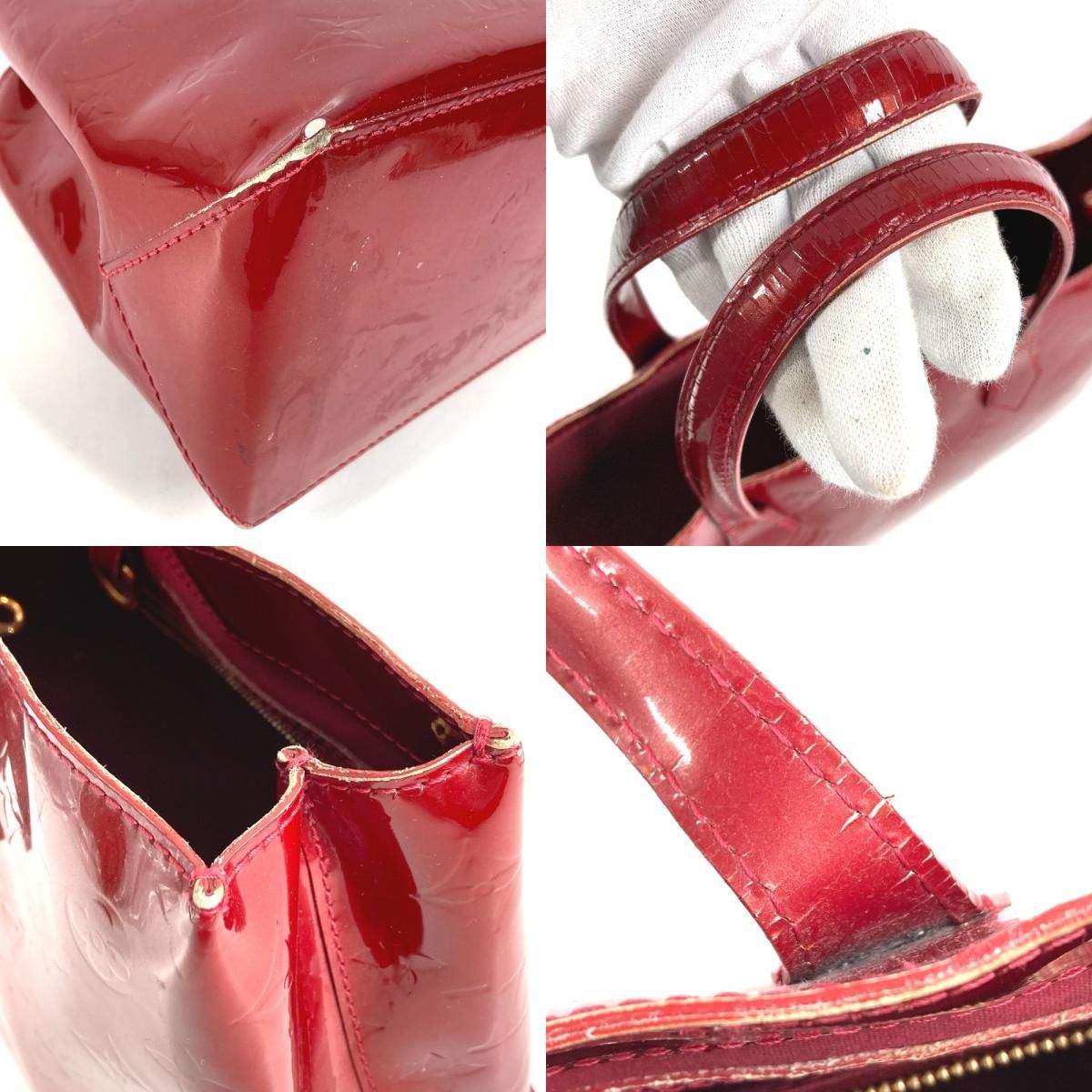 Louis Vuitton Tote Wilshire PM Monogram Vernis Canvas Pomme D'amour — view 7