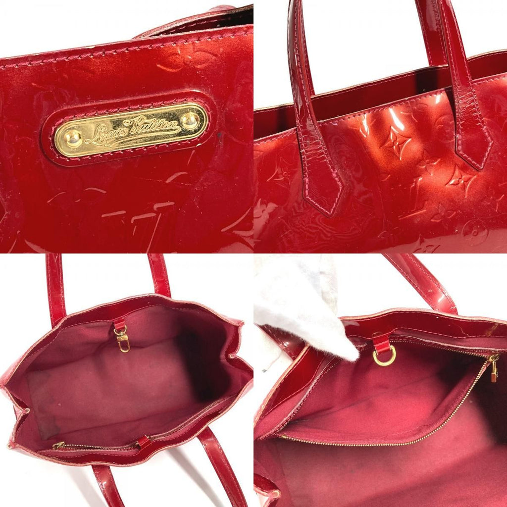 Louis Vuitton Tote Wilshire PM Monogram Vernis Canvas Pomme D'amour — view 8