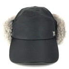 Louis Vuitton Cap Flight Cap LV Logo Nylon Black — view 3