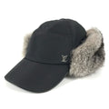 Louis Vuitton Cap Flight Cap LV Logo Nylon Black