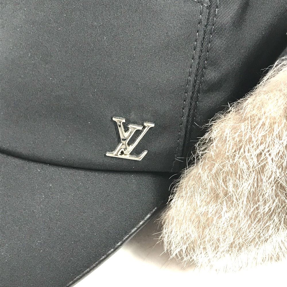 Louis Vuitton Cap Flight Cap LV Logo Nylon Black — view 5