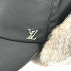 Louis Vuitton Cap Flight Cap LV Logo Nylon Black — view 5