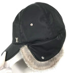 Louis Vuitton Cap Flight Cap LV Logo Nylon Black — view 8