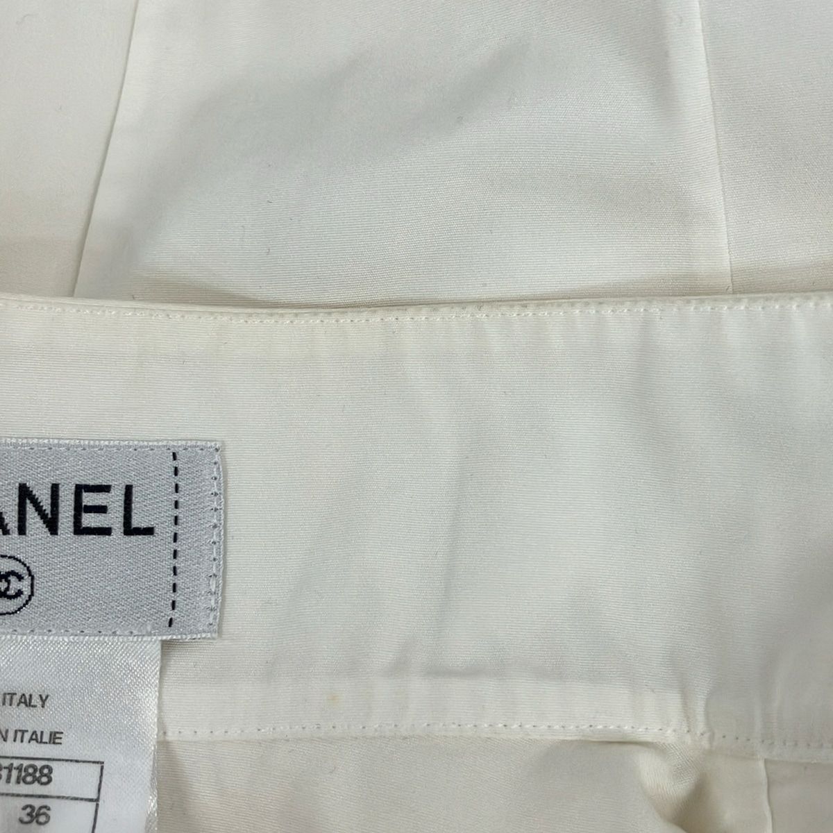 Chanel Long Sleeve Shirt Blouse 36 S Ivory — view 6