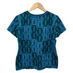 Hermes Short Sleeve T-Shirt 40 M Green Blue Navy Modern Buckle — view 2