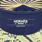 Hermes Short Sleeve T-Shirt 34 S Navy Pink Flamingo Party — view 3