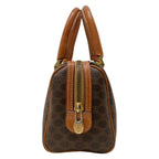 Celine Handbag Macadam Pattern Dark Brown Mini Boston Leather — view 2