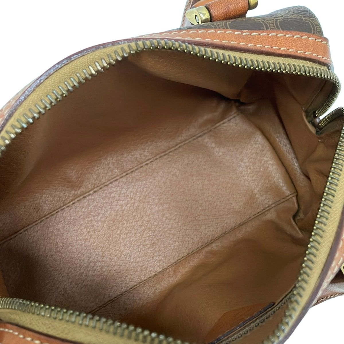 Celine Handbag Macadam Pattern Dark Brown Mini Boston Leather — view 7