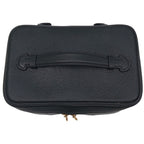 Chanel Caviar Leather Vanity Bag CC Logo Black Bag with Card — view 6