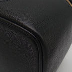 Chanel Caviar Leather Vanity Bag CC Logo Black Bag with Card — view 9