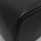 Chanel Caviar Leather Vanity Bag CC Logo Black Bag with Card — view 8