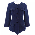 Chanel Collarless Jacket Navy