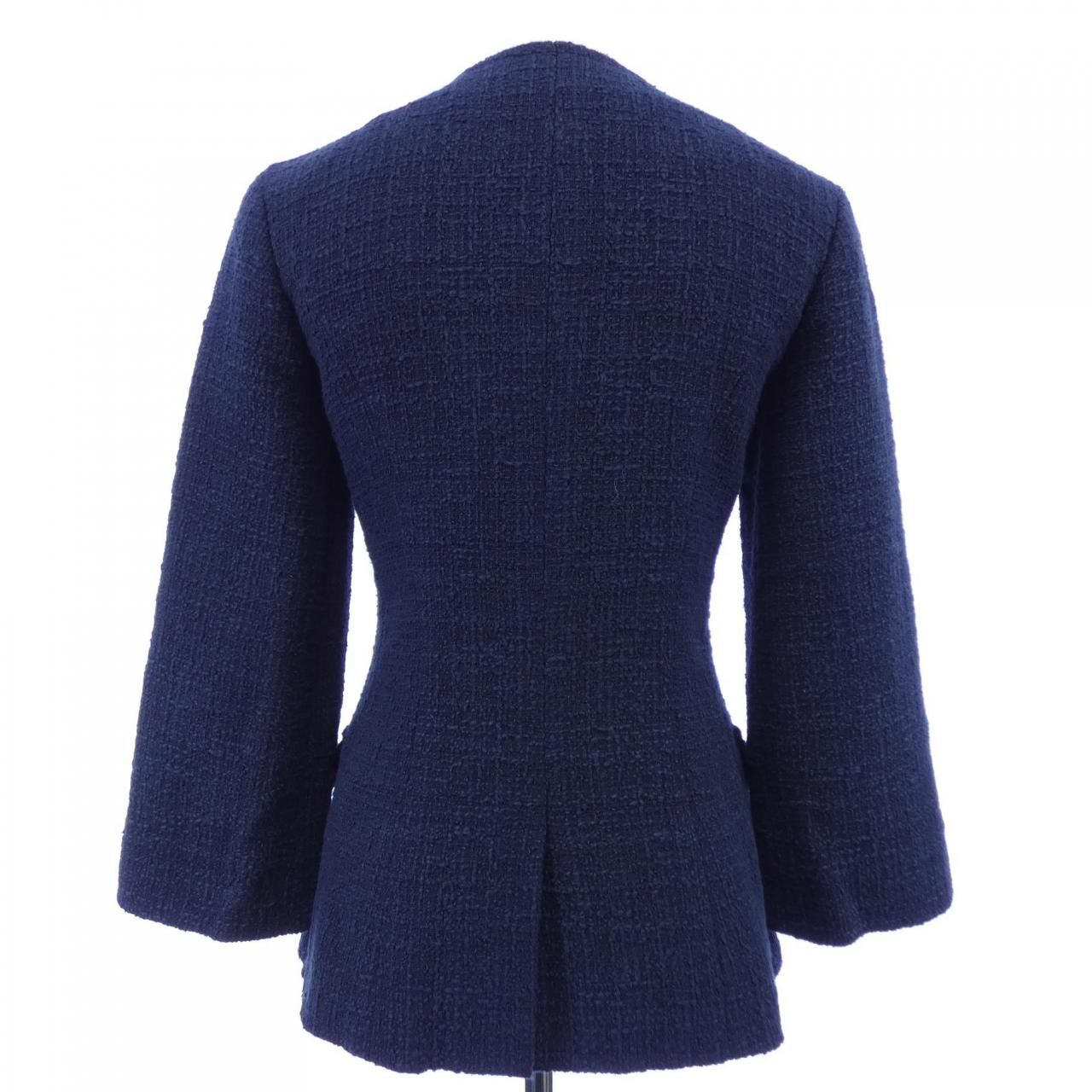 Chanel Collarless Jacket Navy — view 2