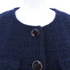 Chanel Collarless Jacket Navy — view 6