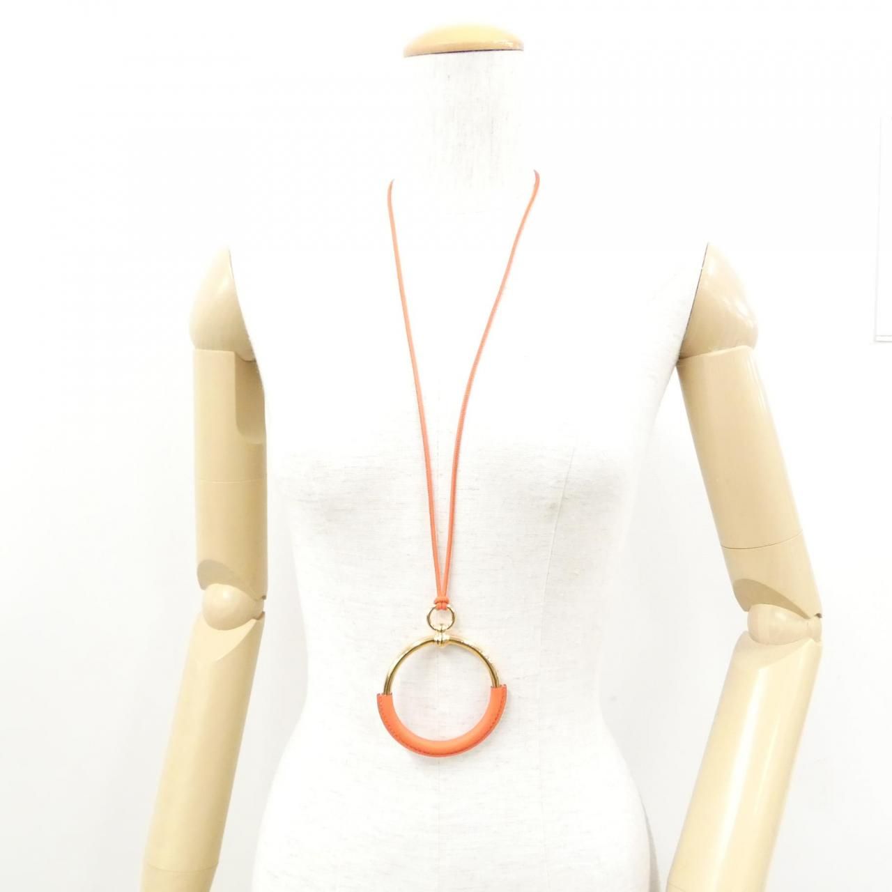 Hermes Loop Necklace Pink — view 4