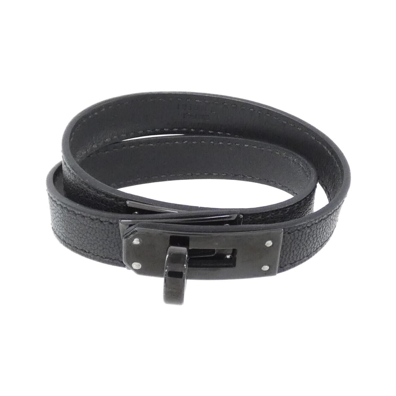 Hermes Kelly Double Tour So Black Bracelet