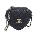 Chanel Shoulder Bag Black Heart