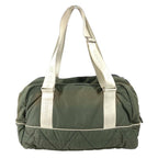 Chanel Boston Bag Logo CC Nylon Gray