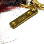 Fendi Key Holder Bag Bugs Red White Black Leather — view 3