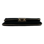 Louis Vuitton Sofia Coppola Suede Clutch Black Gold — view 6