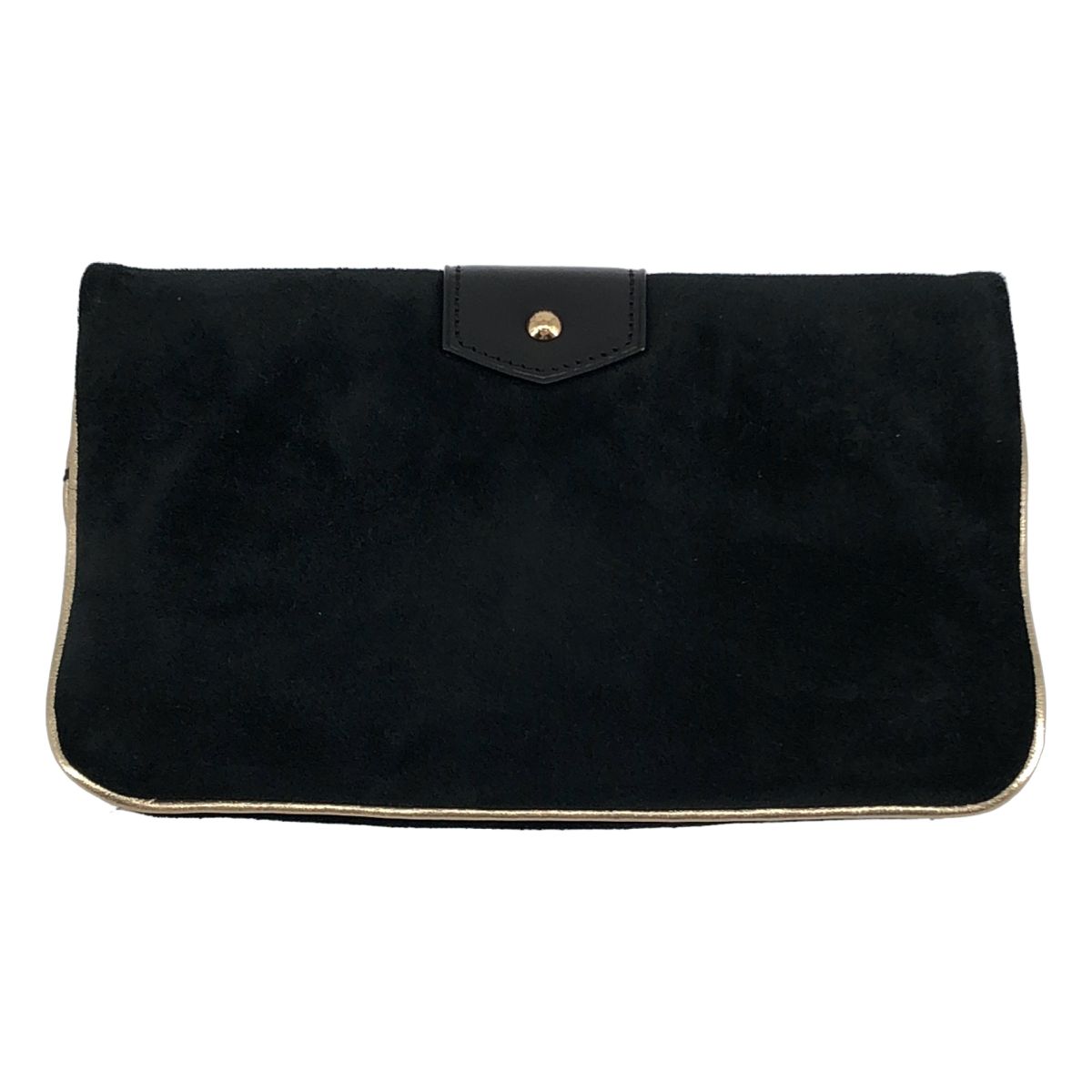 Louis Vuitton Sofia Coppola Suede Clutch Black Gold — view 2