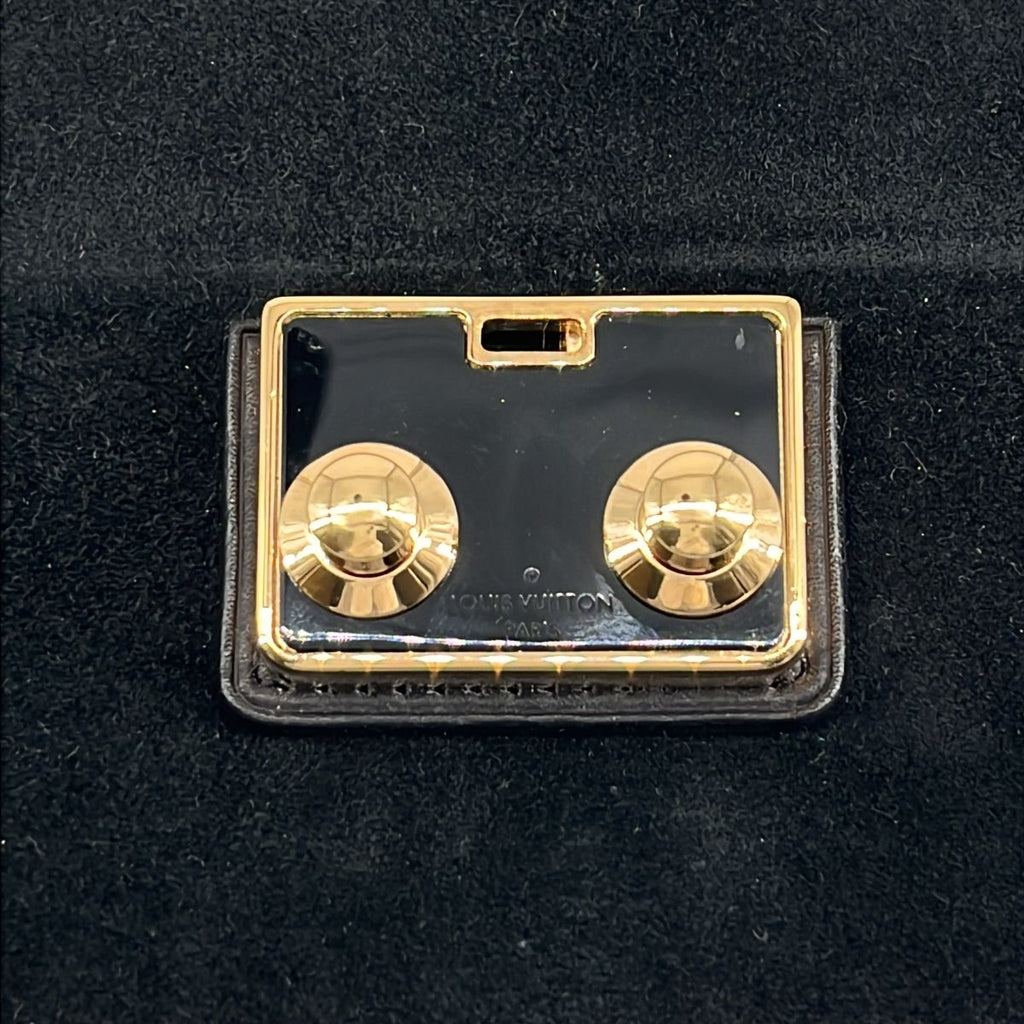 Louis Vuitton Sofia Coppola Suede Clutch Black Gold — view 5