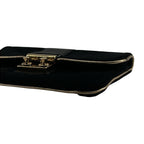 Louis Vuitton Sofia Coppola Suede Clutch Black Gold — view 7