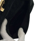 Louis Vuitton Sofia Coppola Suede Clutch Black Gold — view 3