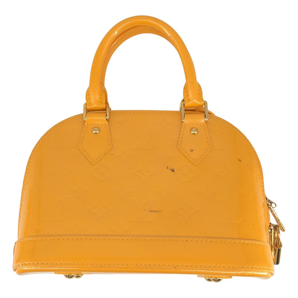 Louis Vuitton Alma BB Vernis Monogram Handbag Yellow — view 2