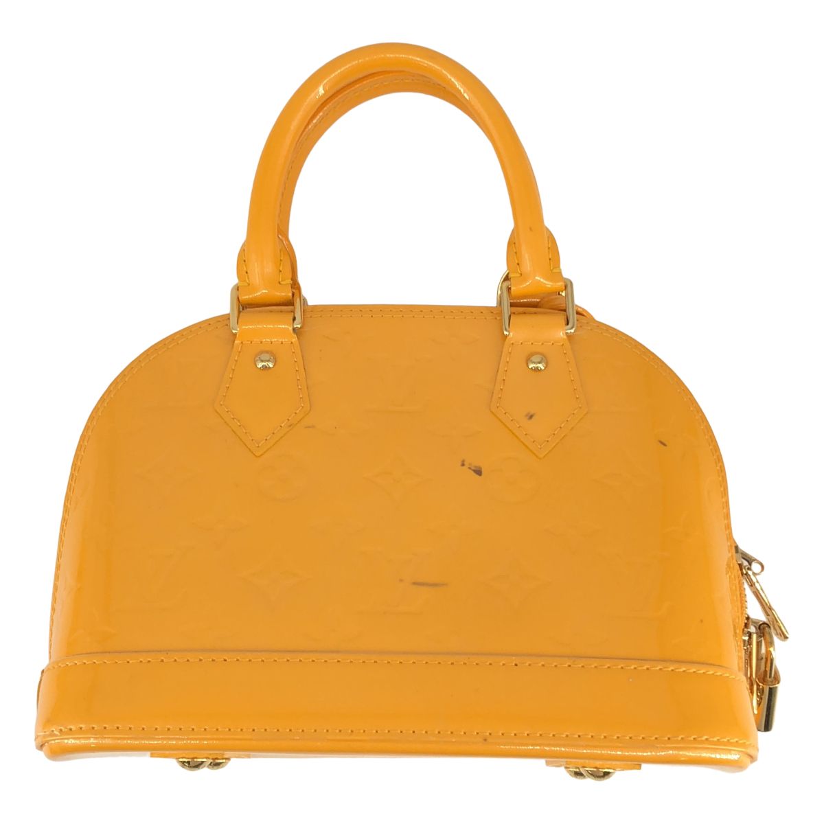 Louis Vuitton Alma BB Vernis Monogram Handbag Yellow — view 2