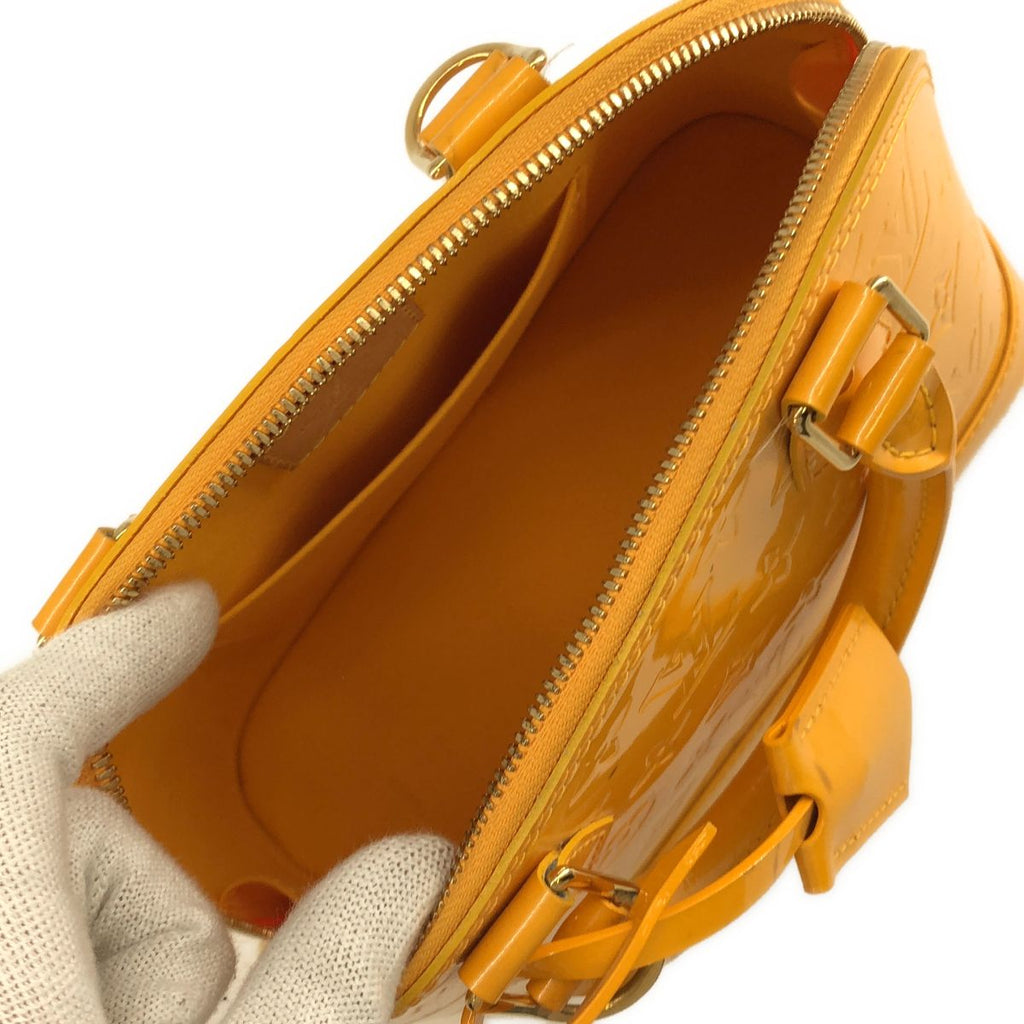 Louis Vuitton Alma BB Vernis Monogram Handbag Yellow — view 3
