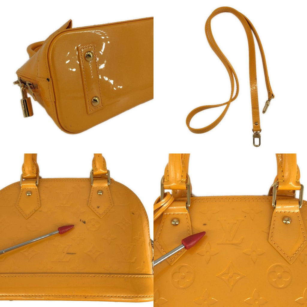 Louis Vuitton Alma BB Vernis Monogram Handbag Yellow — view 7