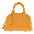 Louis Vuitton Alma BB Vernis Monogram Handbag Yellow