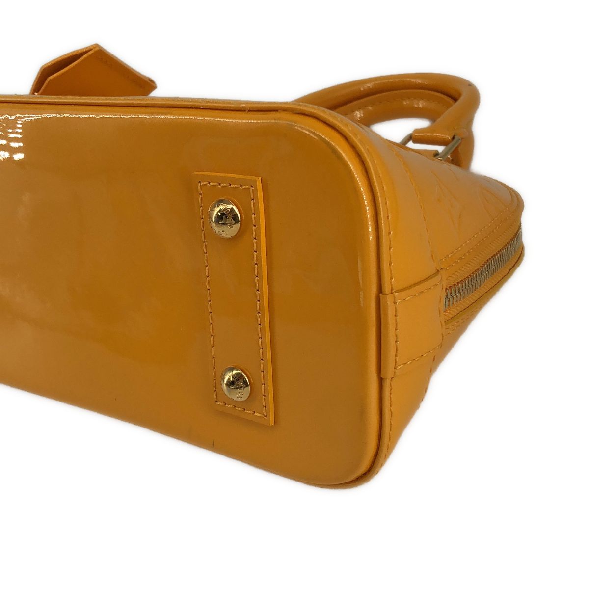 Louis Vuitton Alma BB Vernis Monogram Handbag Yellow — view 6