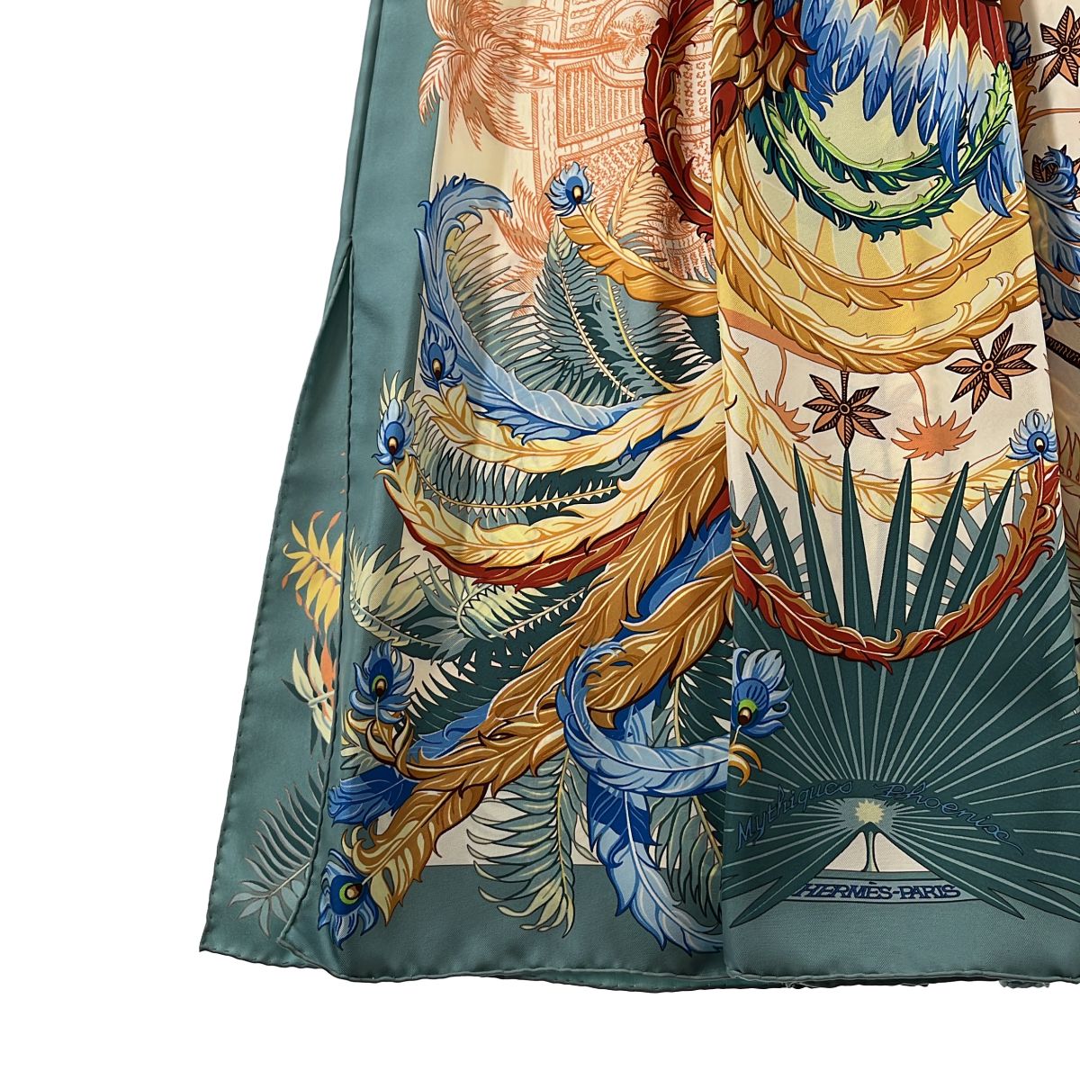 Hermes Phoenix Myth Silk High Waist Skirt 36 Multicolor — view 3