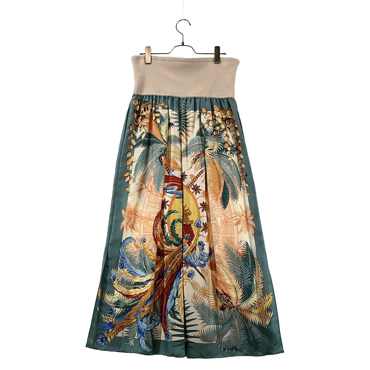 Hermes Phoenix Myth Silk High Waist Skirt 36 Multicolor — view 4