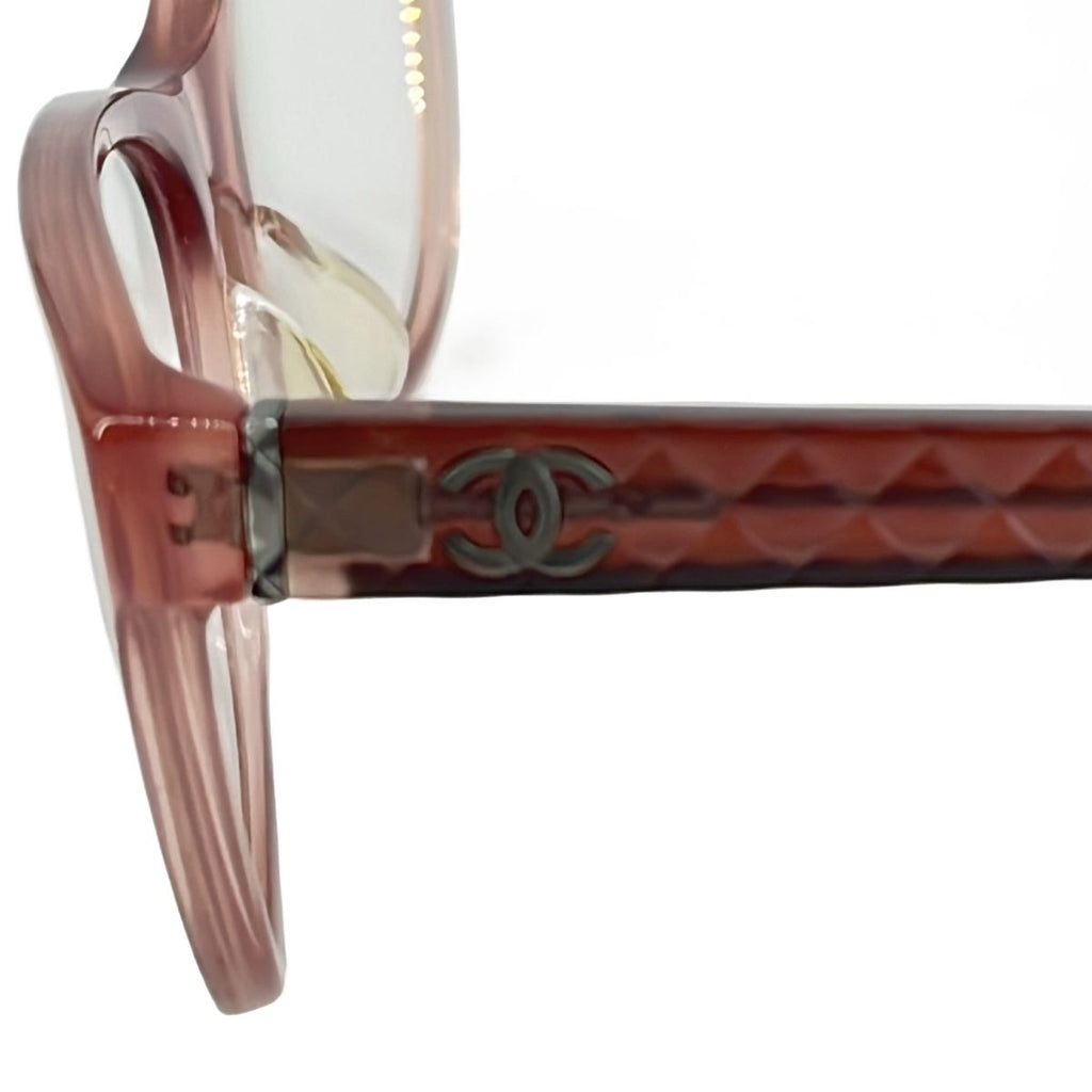 Chanel Ice Quilt CC Logo Wellington Eyewear 54 16 Bordeaux — view 6