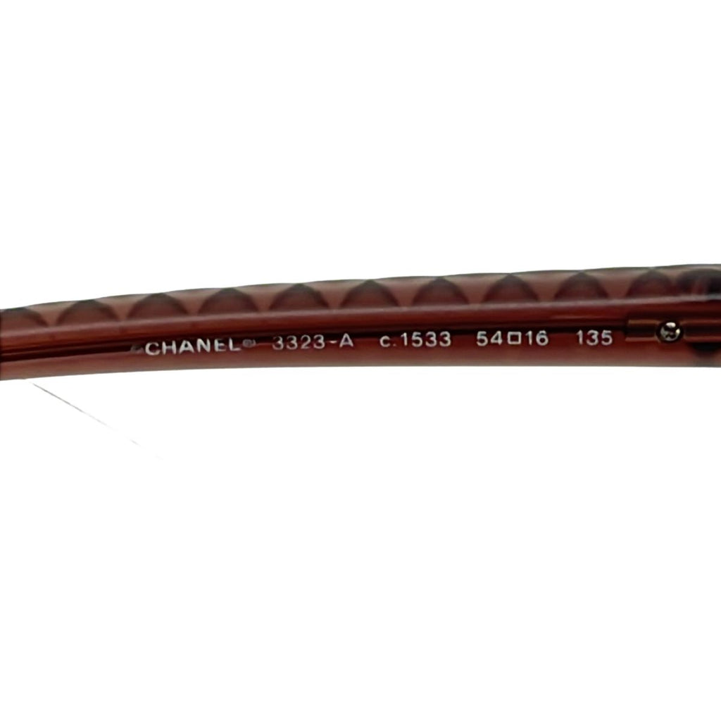 Chanel Ice Quilt CC Logo Wellington Eyewear 54 16 Bordeaux — view 8